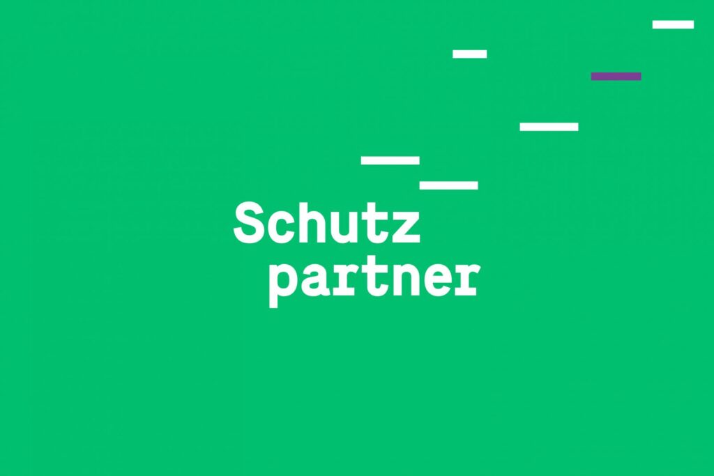 Logo Schutzpartner negativ